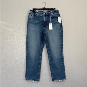 Good American Mid-Wash Straight Jeans Size 8